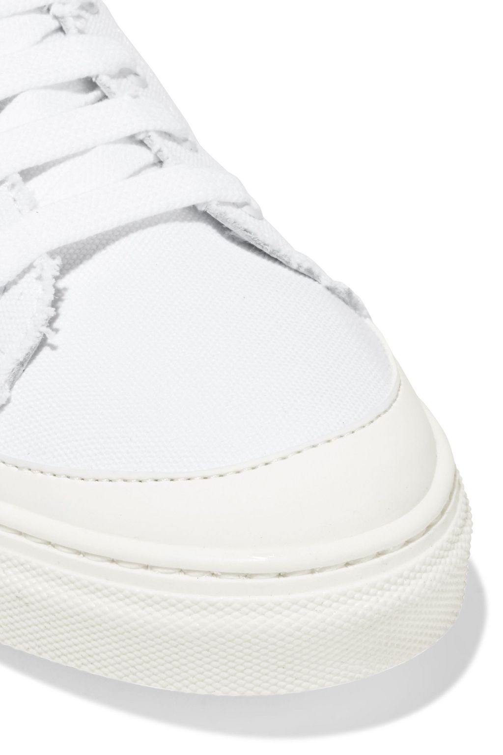 frayed canvas shoes