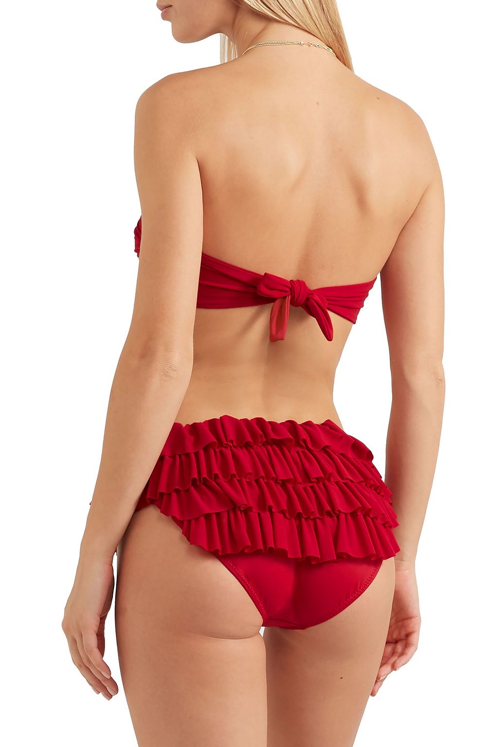 NORMA KAMALI Tiered ruffled mid-rise bikini briefs