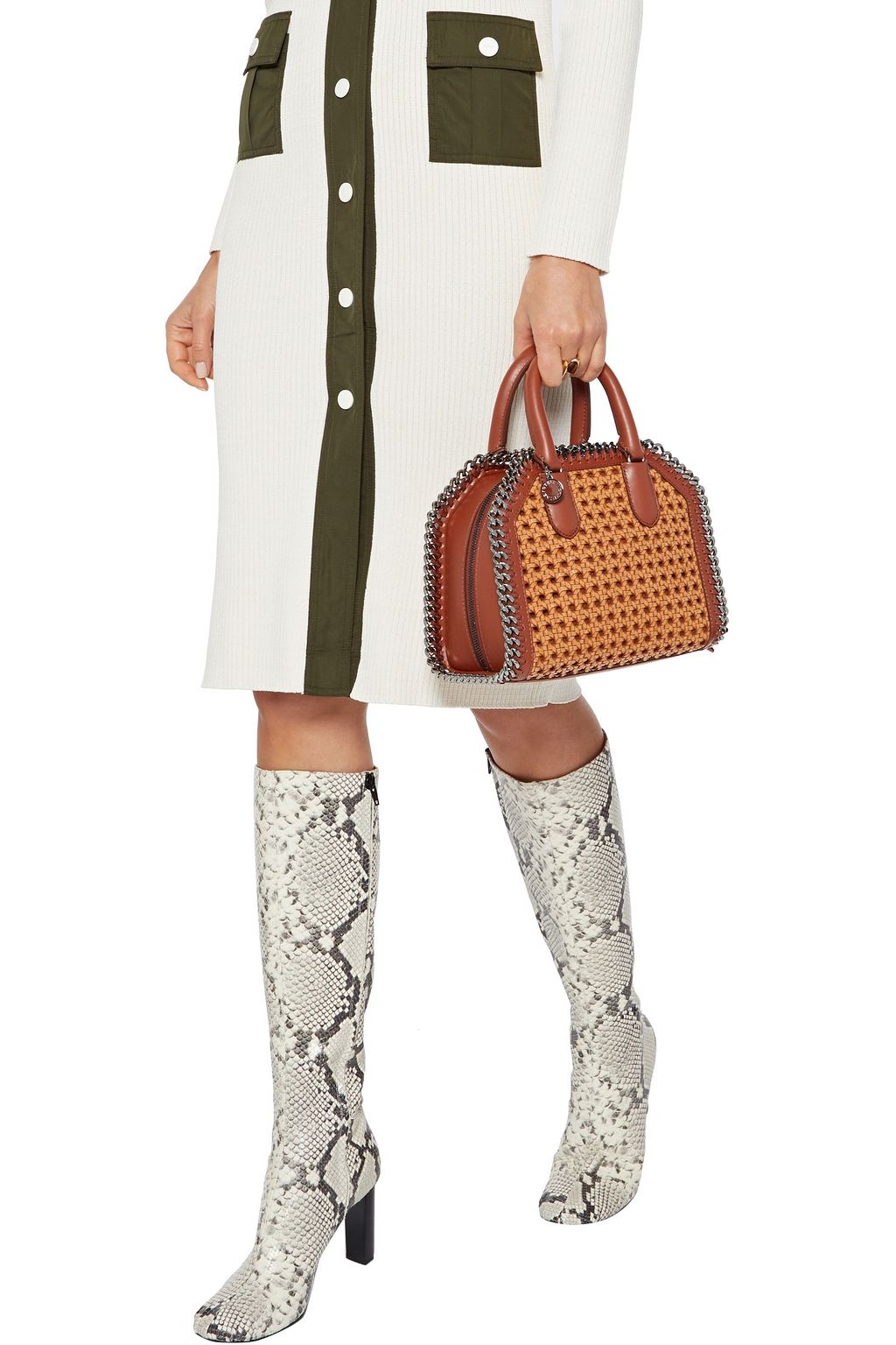 STELLA MCCARTNEY Falabella Box woven faux leather tote