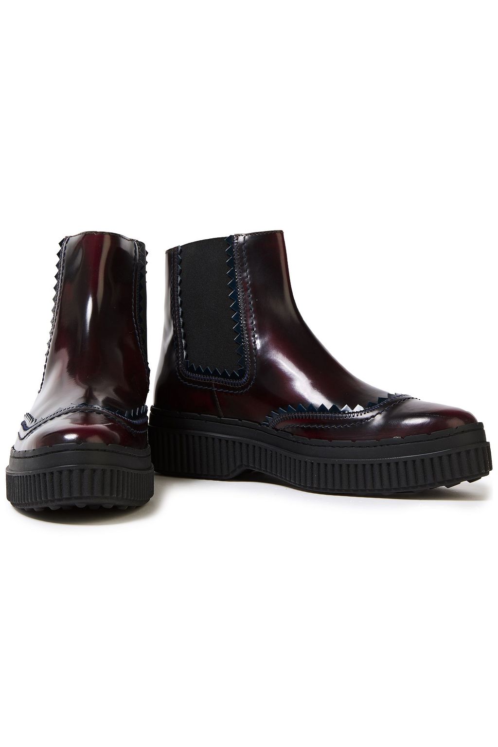 TOD'S Glossed-leather Chelsea boots