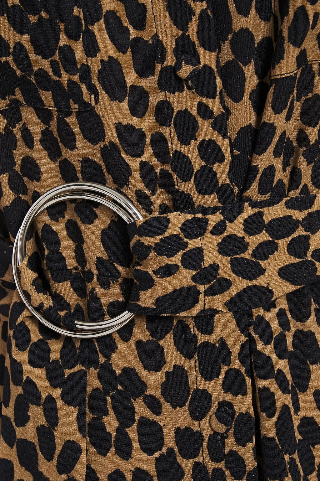 MARKUS LUPFER Amanda belted leopard-print crepe maxi shirt dress