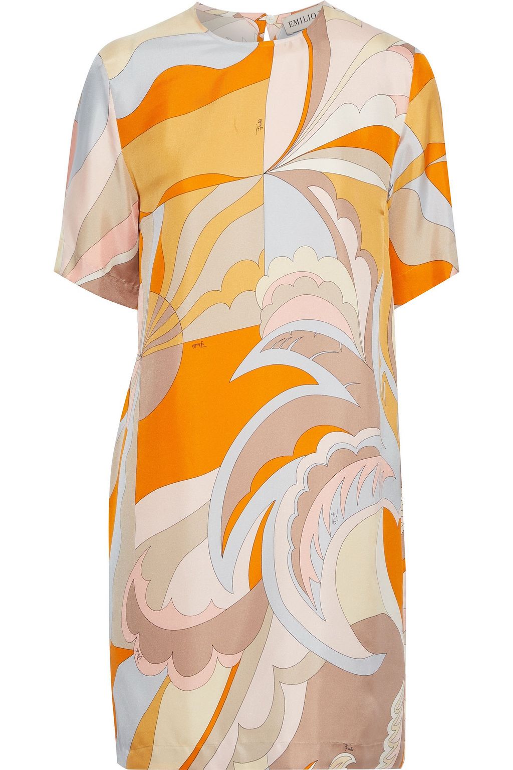 silk dress orange