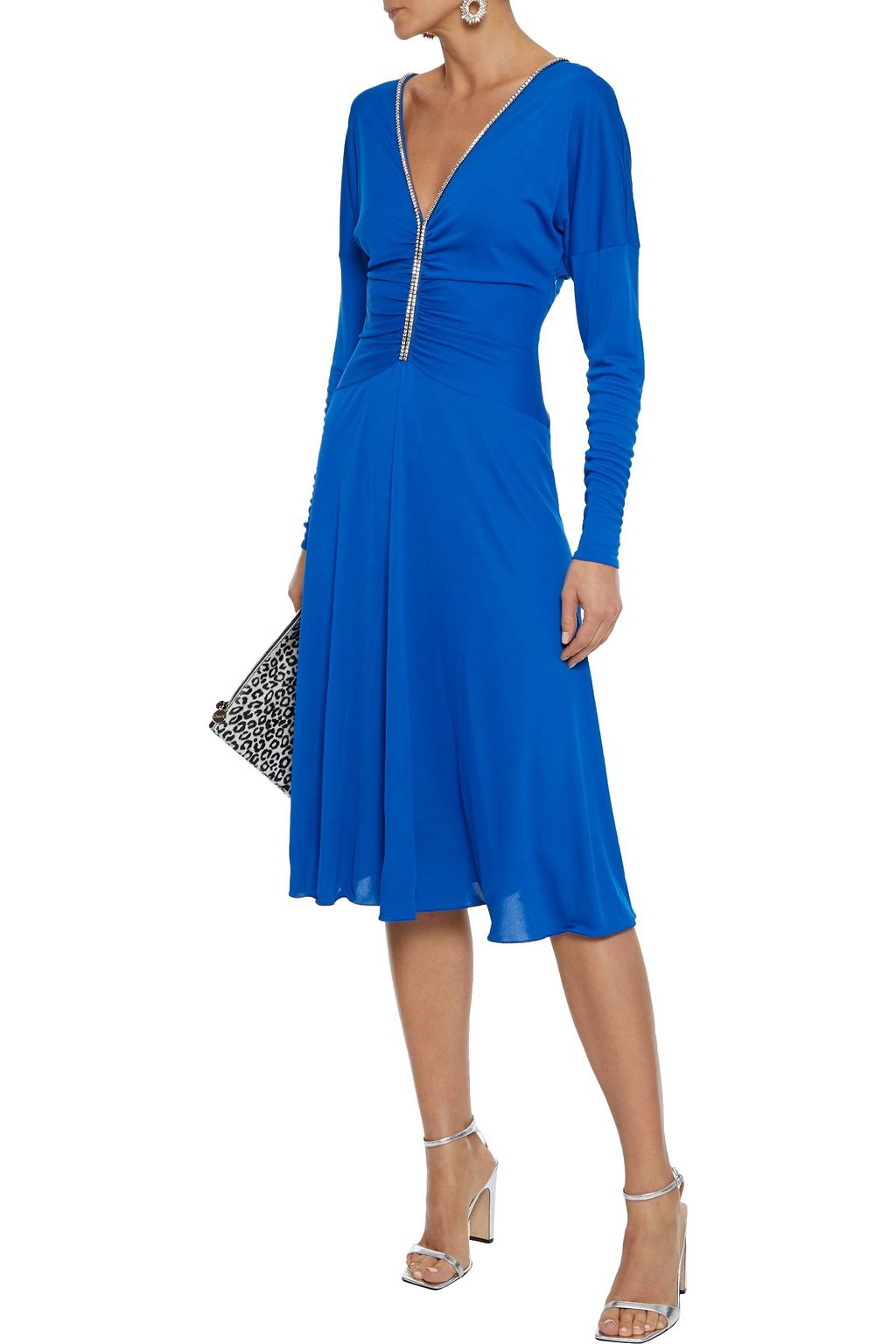 PUCCI Ruched Swarovski crystal-embellished jersey dress