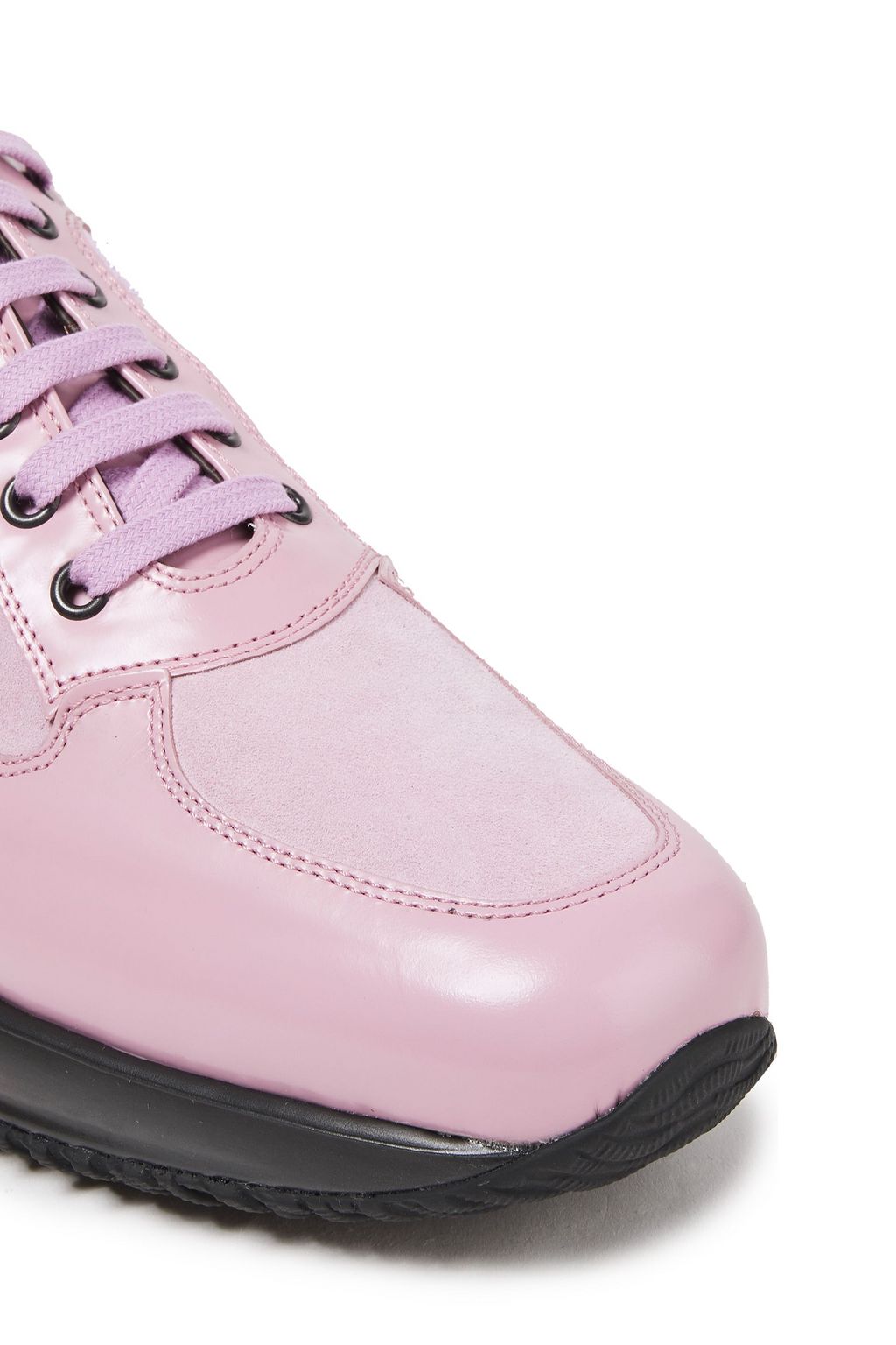 HOGAN Interactive sequin-embellished leather and suede sneakers