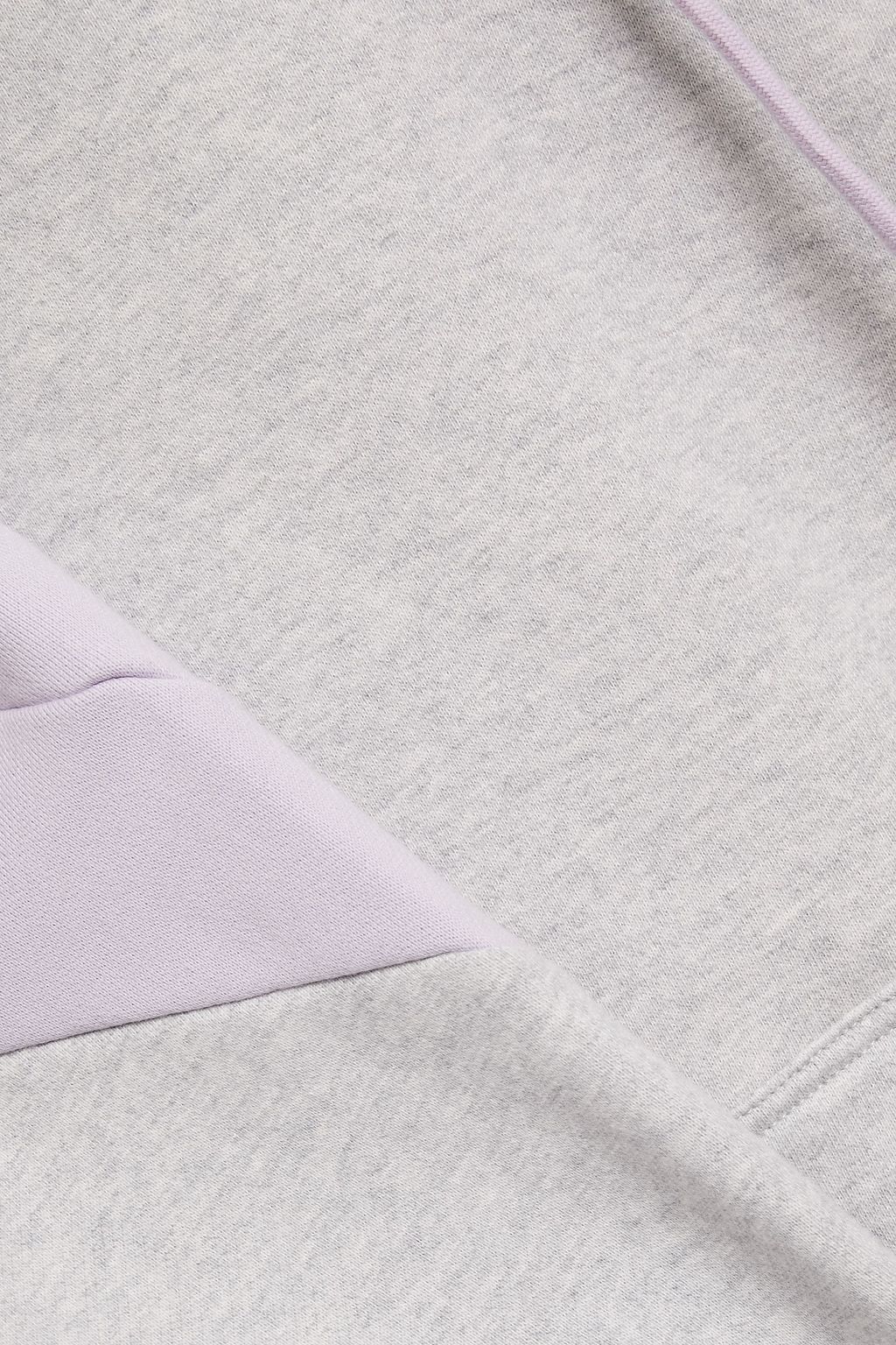 NINETY PERCENT Mélange French cotton-terry hoodie