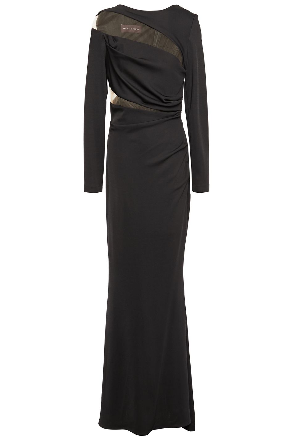 Black Paneled Tulle And Ponte Gown Sale Up To 70 Off The