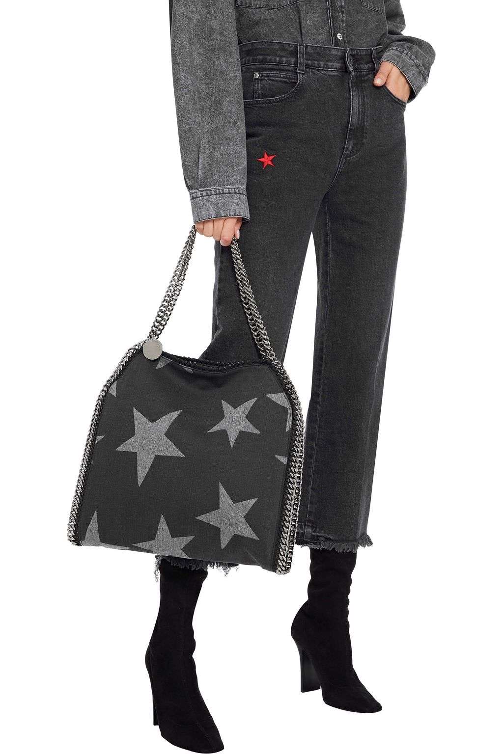 STELLA MCCARTNEY Falabella printed denim tote