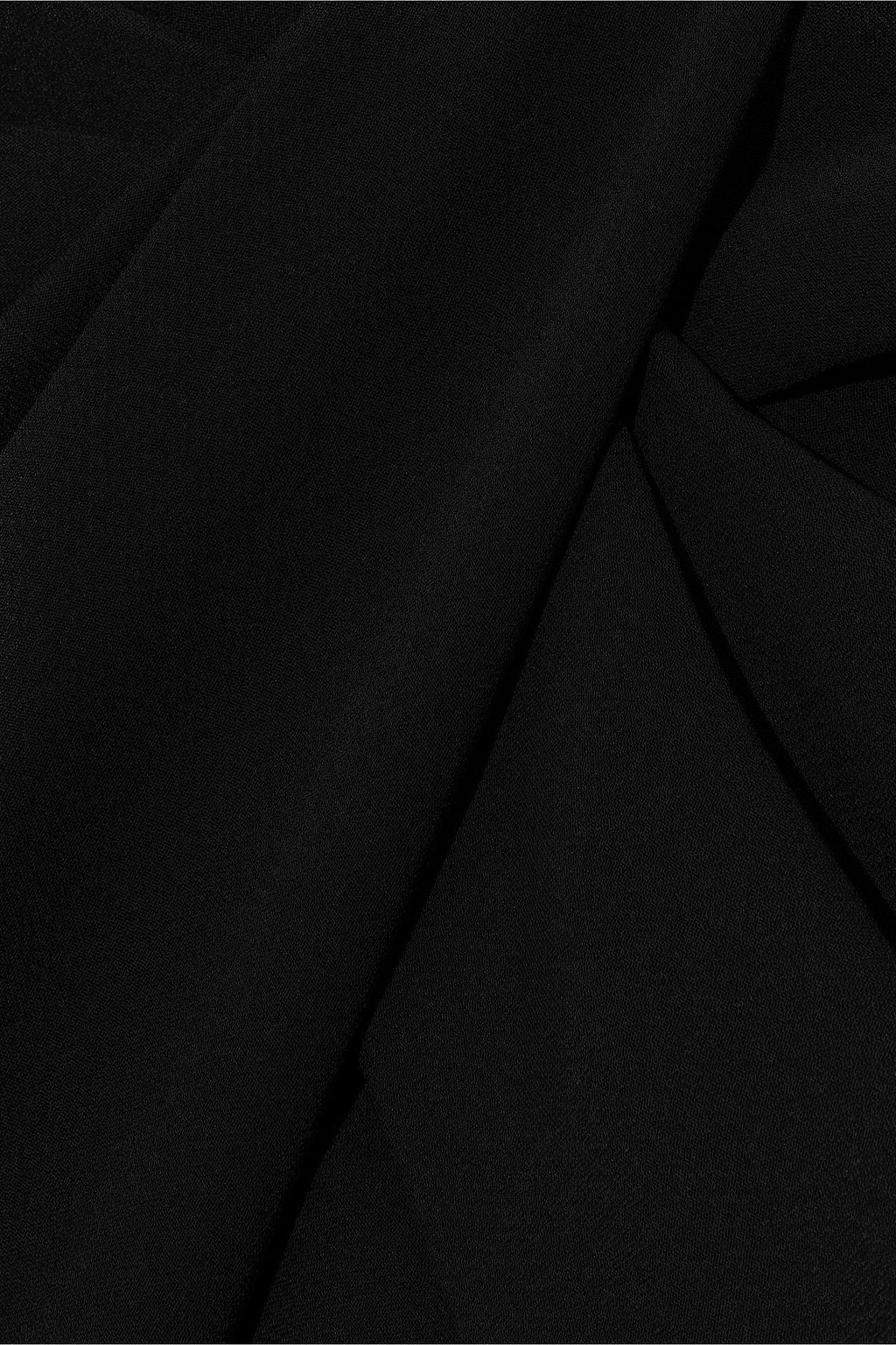 CAROLINA HERRERA Knotted draped silk-cady maxi dress
