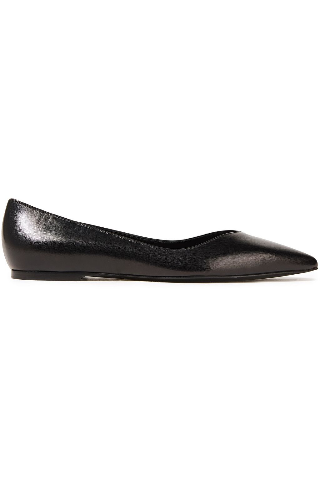 pointed leather flat shoes