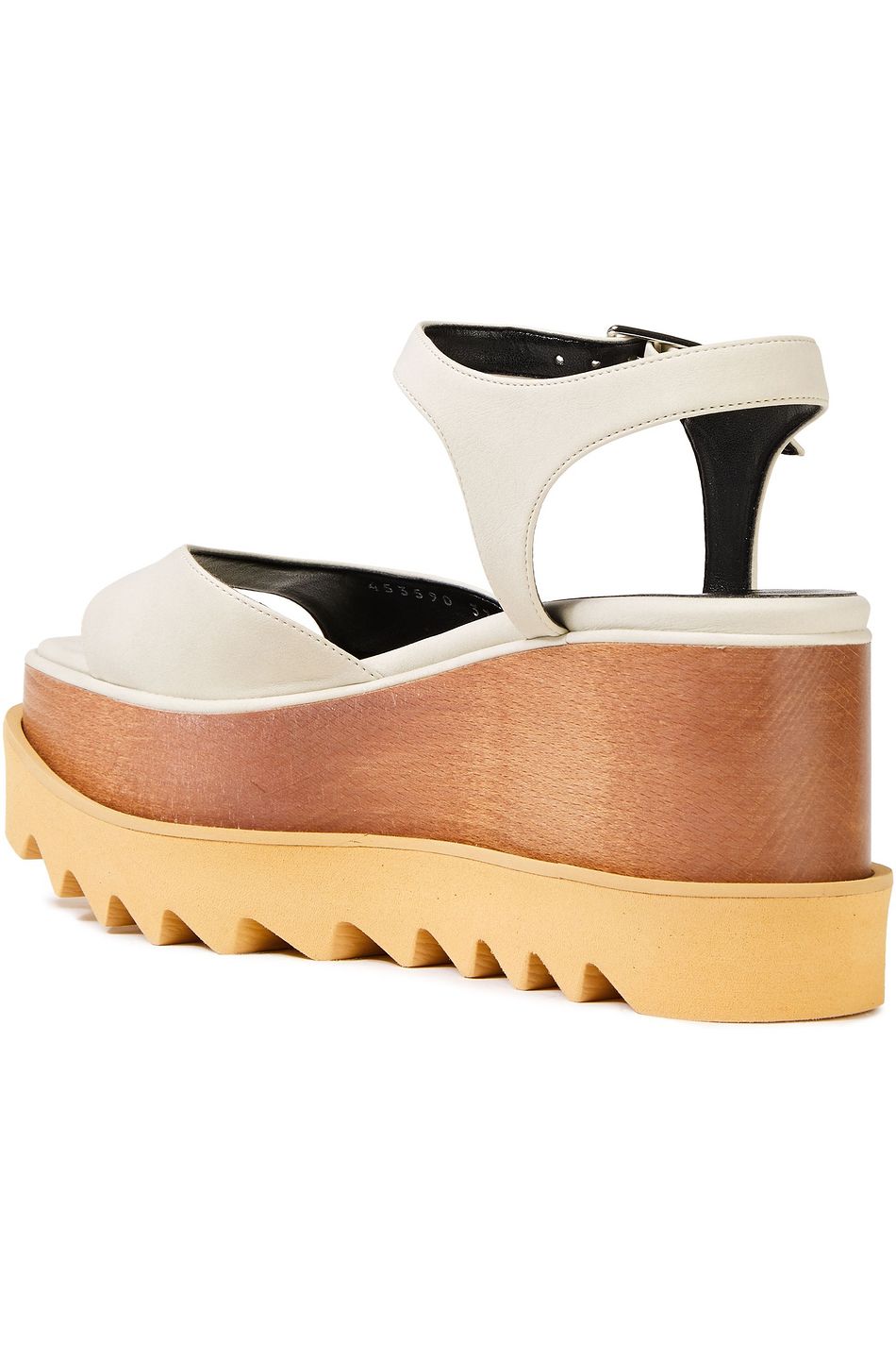 off white large strap flat sandals