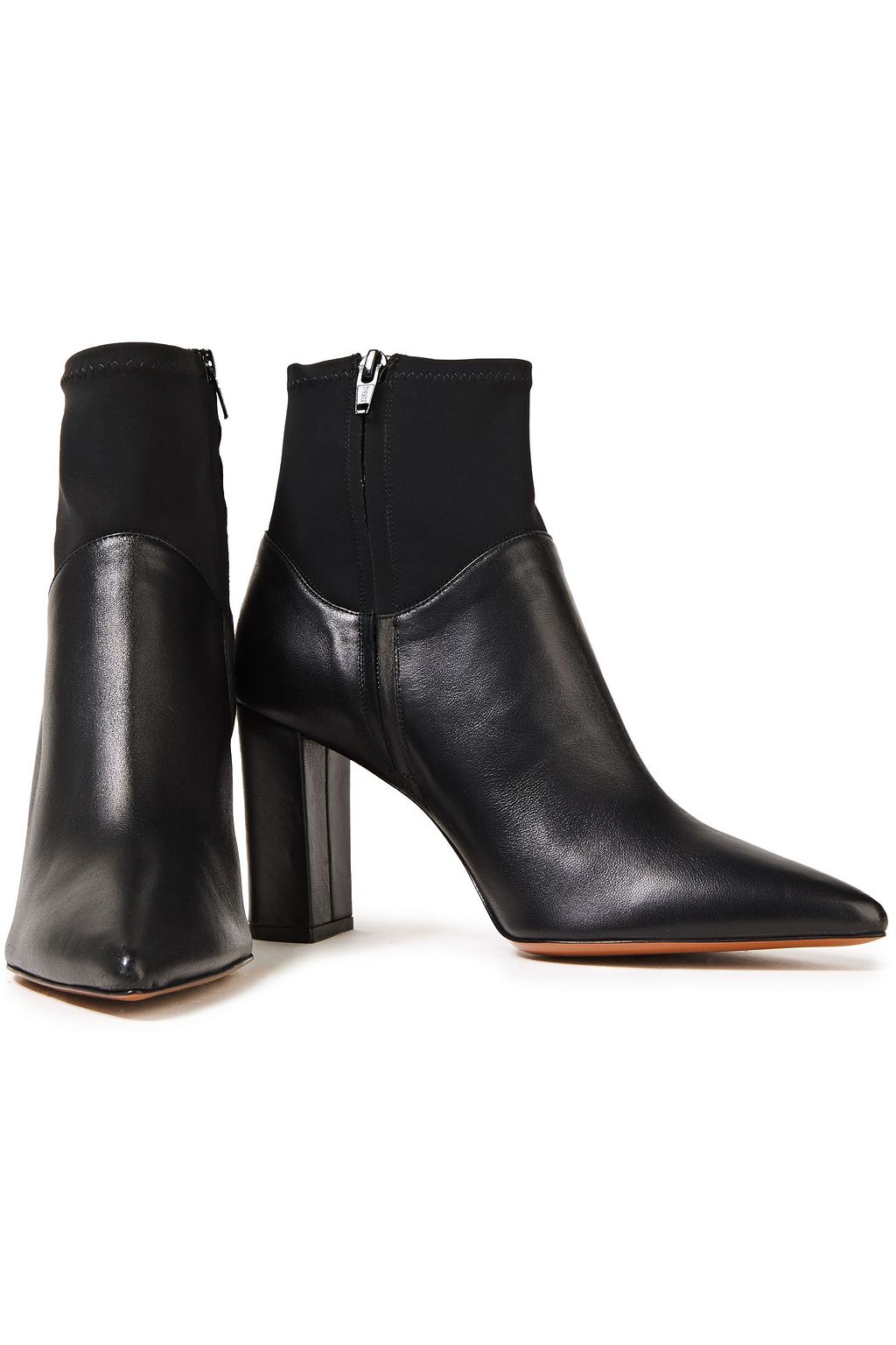 ATP ATELIER Enna 85 stretch knit-paneled leather ankle boots