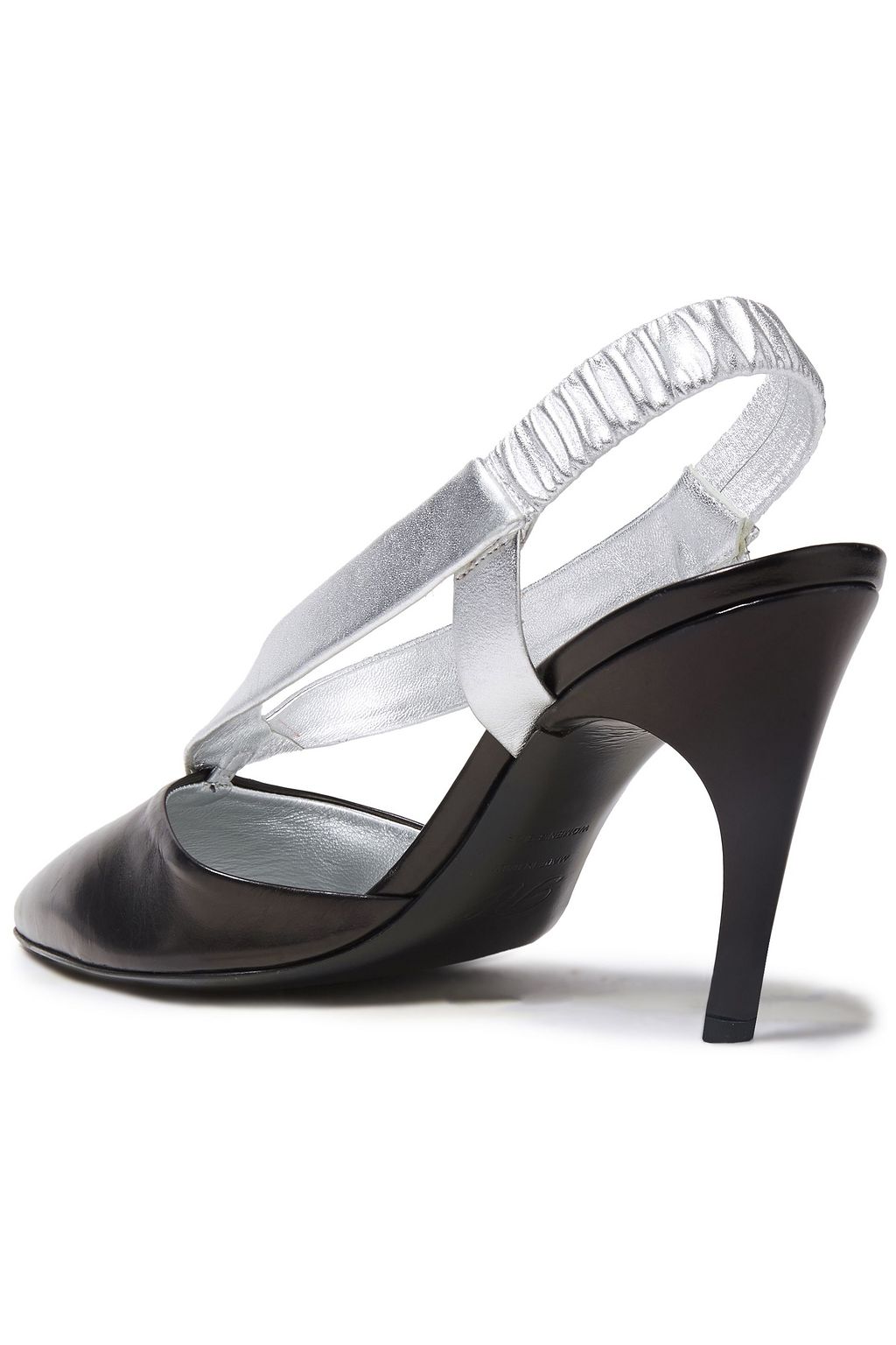 ROGER VIVIER Metallic-trimmed leather slingback pumps