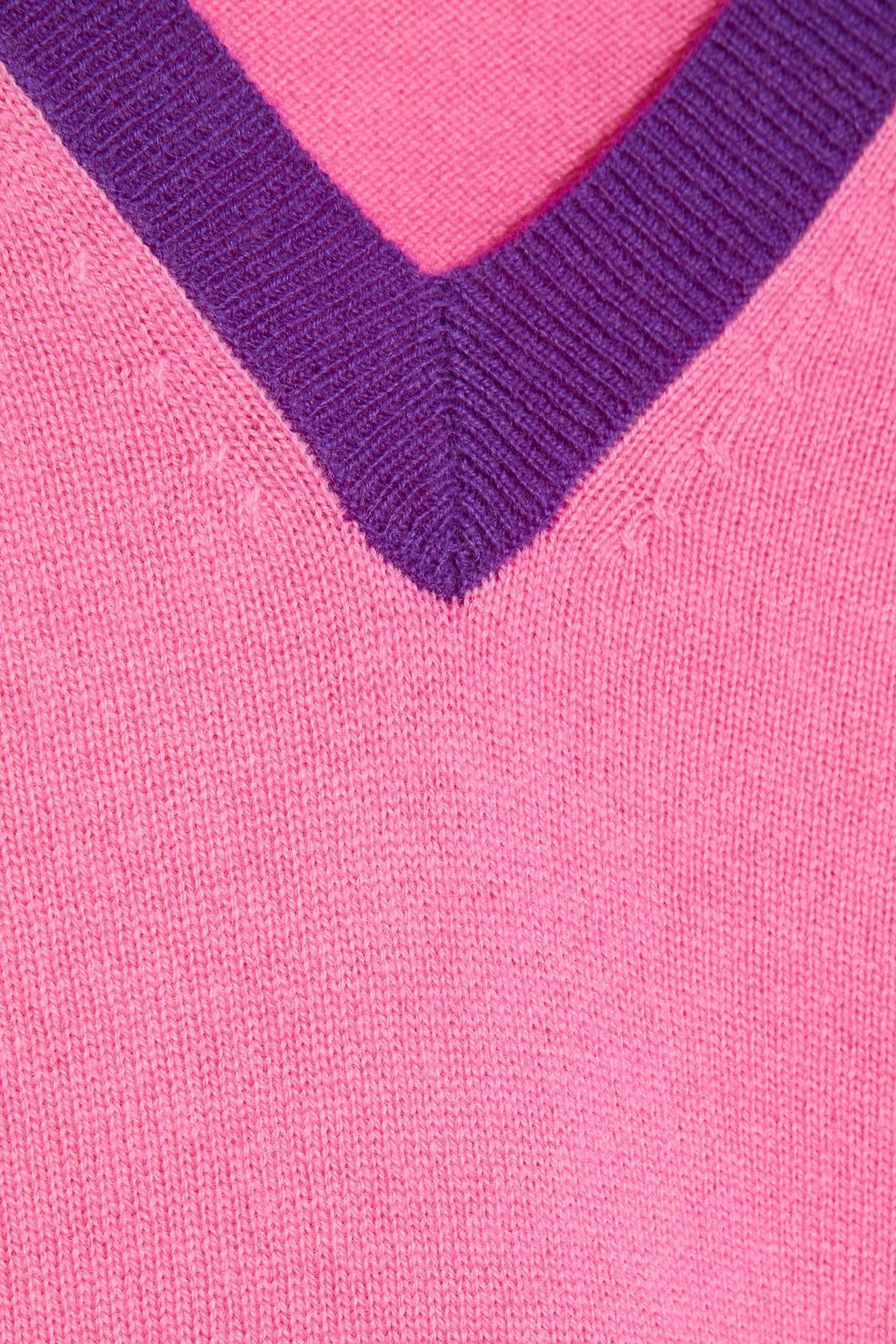 CHINTI & PARKER Color-block wool and cashmere-blend sweater