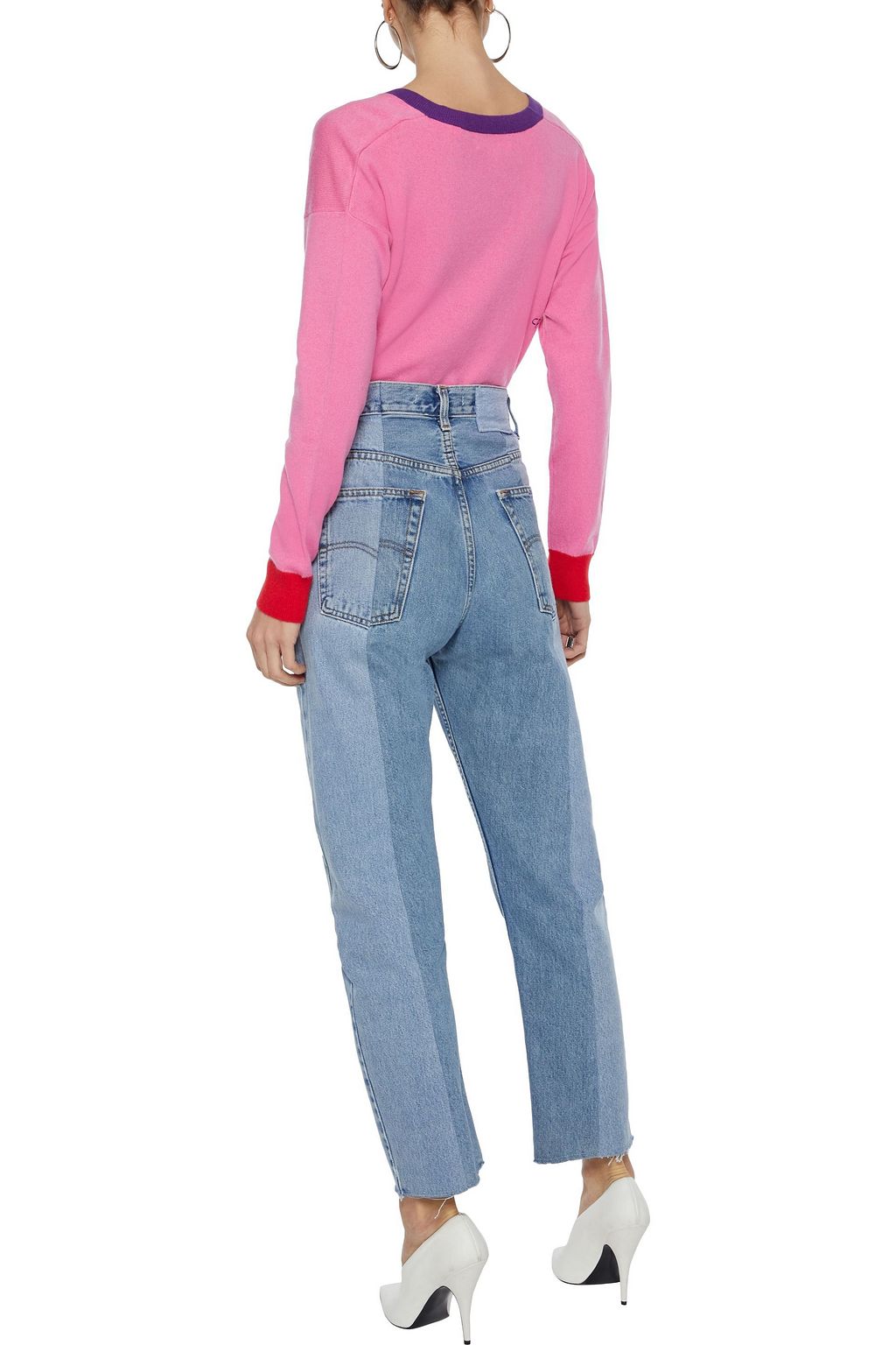 CHINTI & PARKER Color-block wool and cashmere-blend sweater