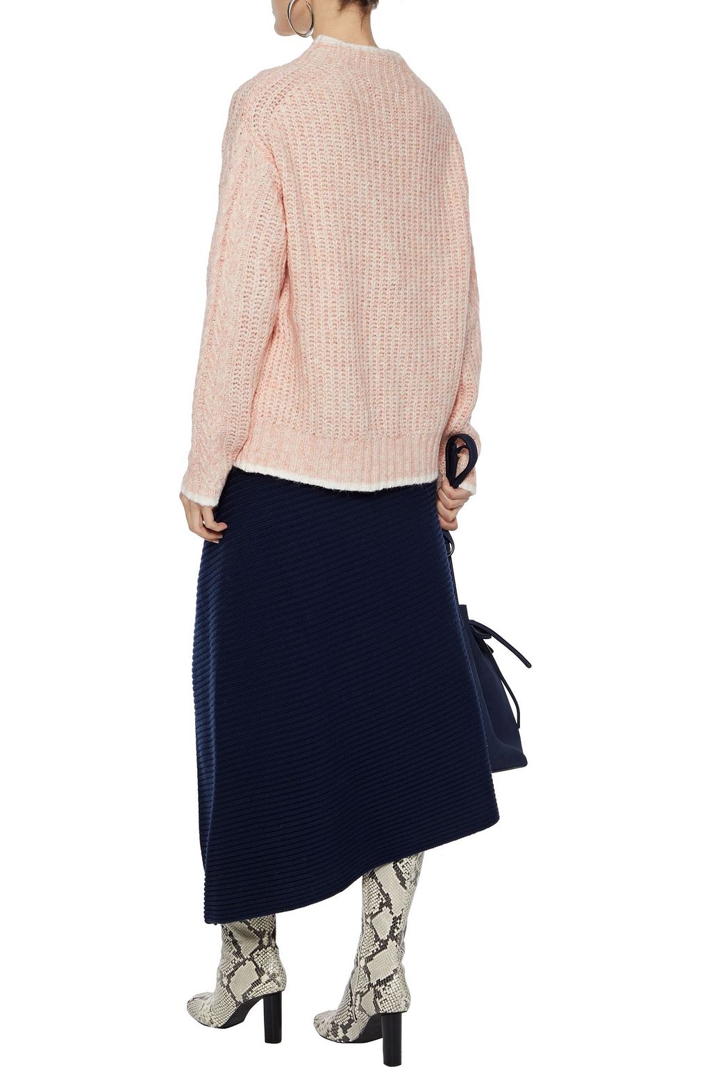 LINE Ribbed mélange cotton-blend sweater