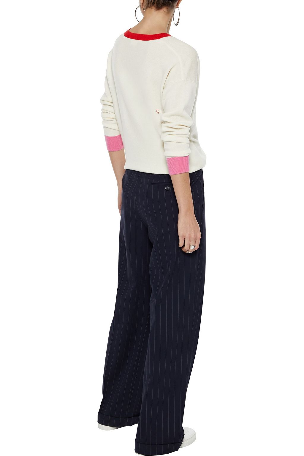 CHINTI & PARKER Color-block wool and cashmere-blend sweater