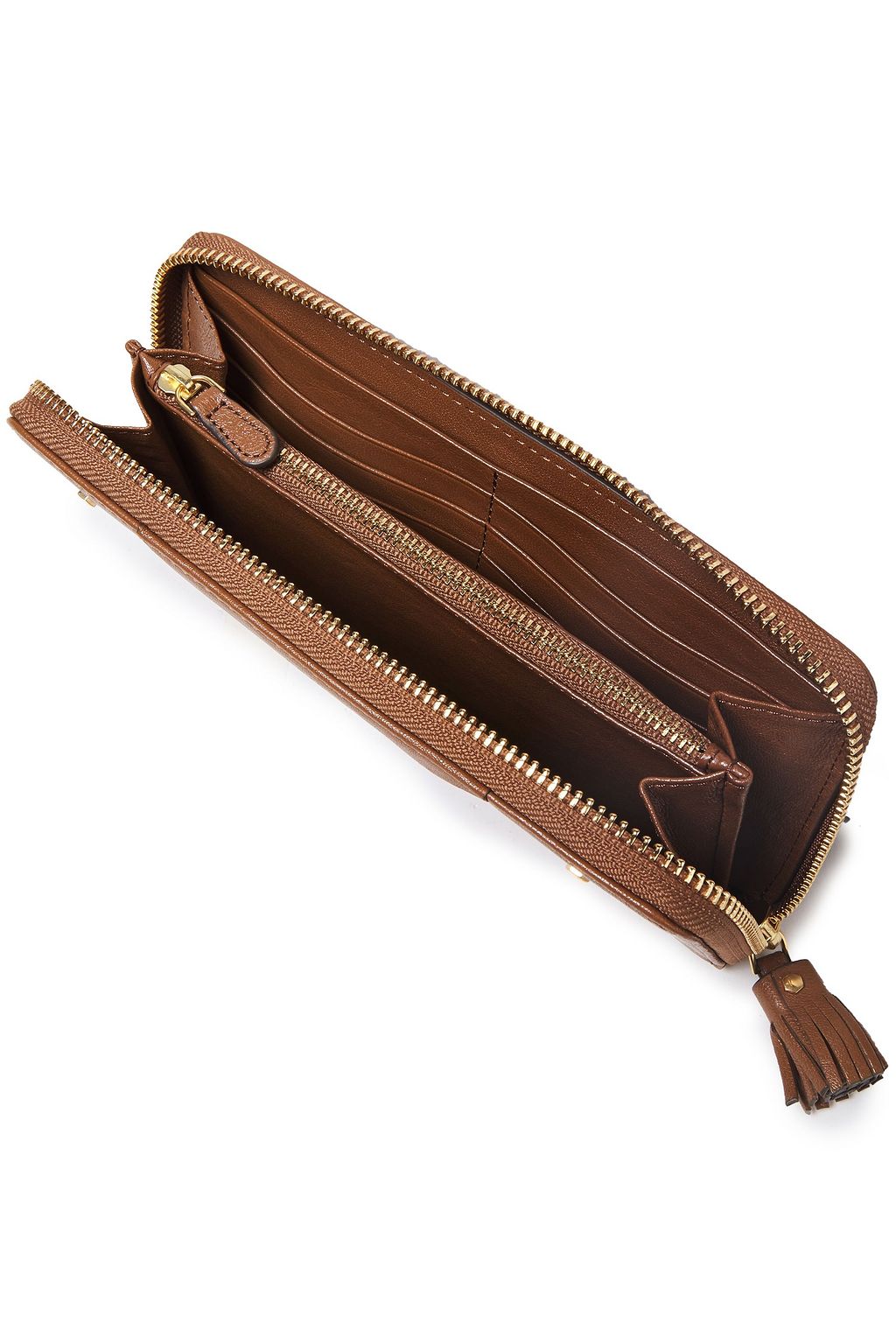 ANYA HINDMARCH Studded textured-leather continental wallet