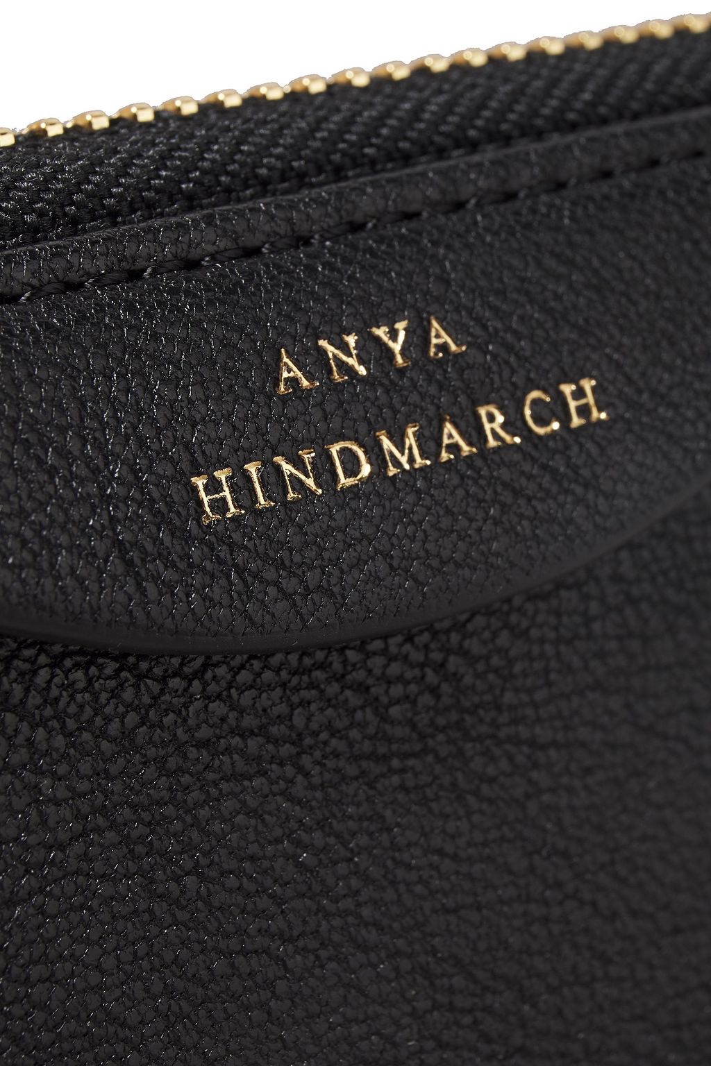 ANYA HINDMARCH Hexagon studded textured-leather continental wallet