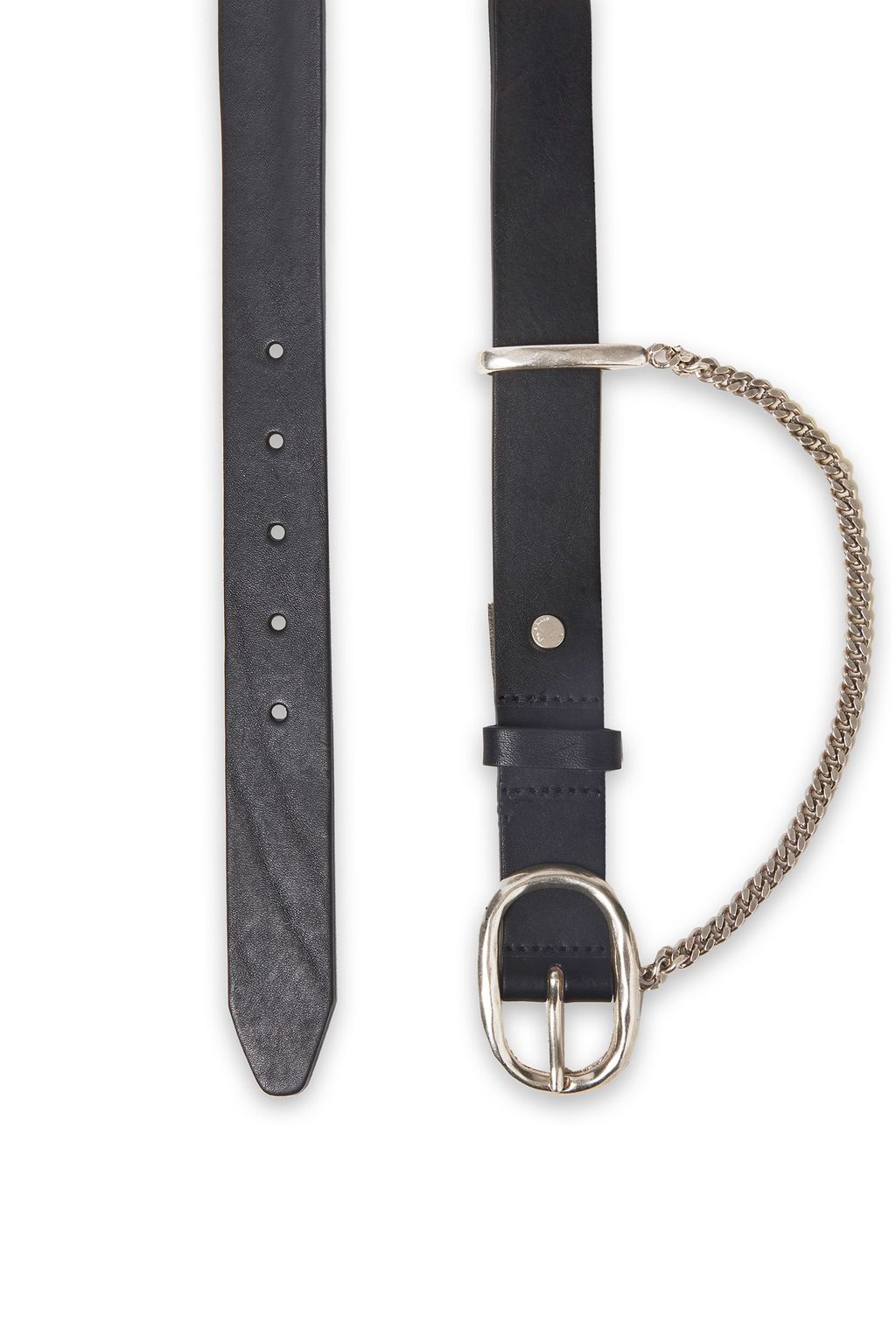 RAG & BONE Chain-embellished leather belt