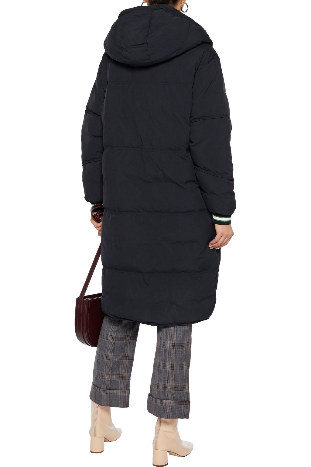 BA&SH Angie faux fur-trimmed quilted shell hooded coat