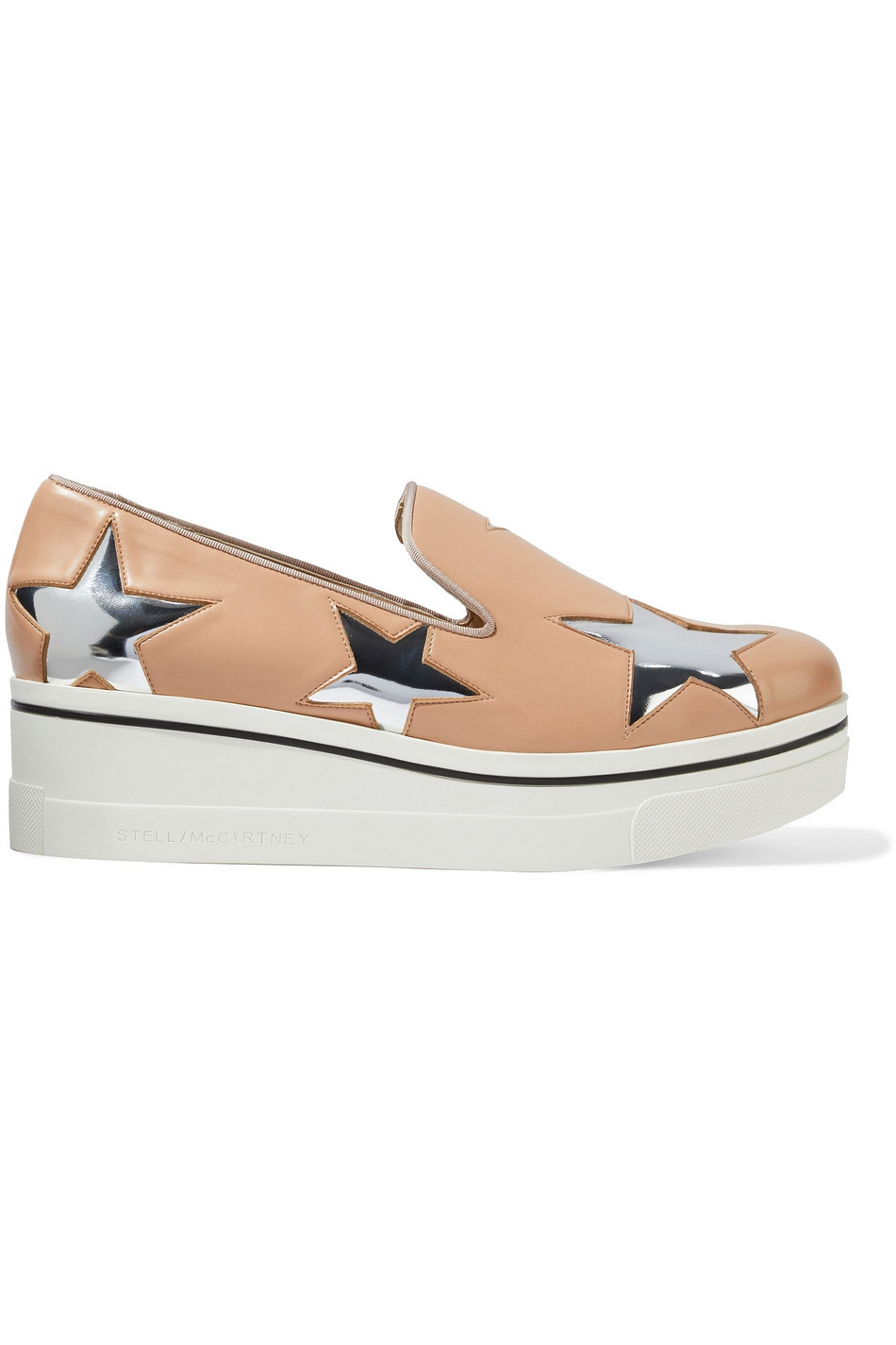 STELLA McCARTNEY Binx Star cutout faux leather platform slip-on sneakers