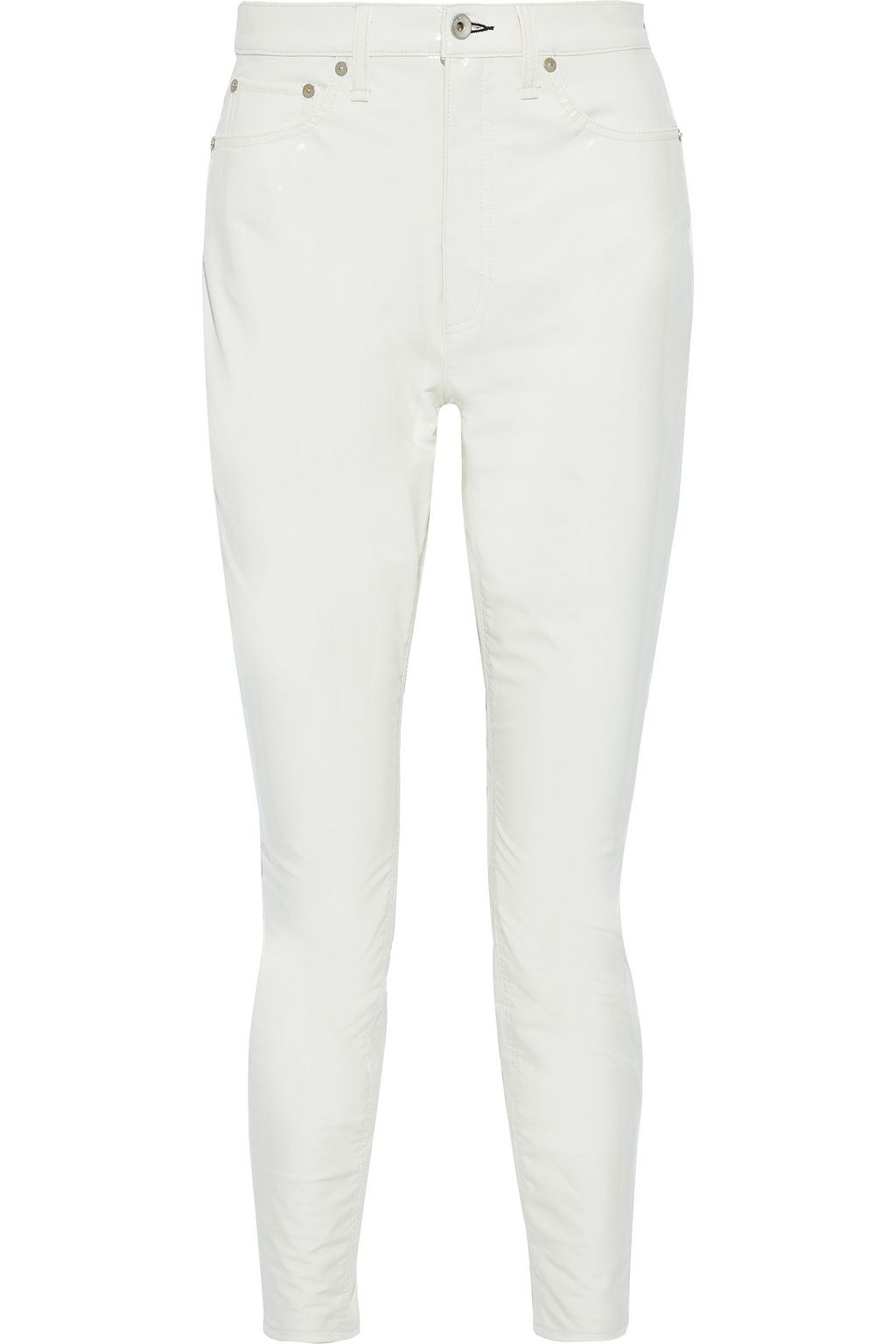 white vinyl pants