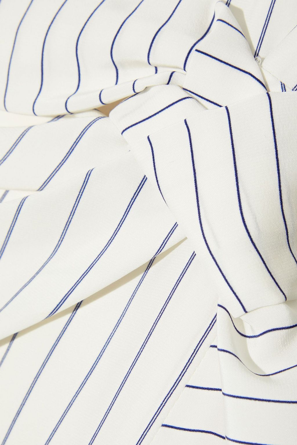 VICTORIA BECKHAM Knotted pinstriped silk crepe de chine top