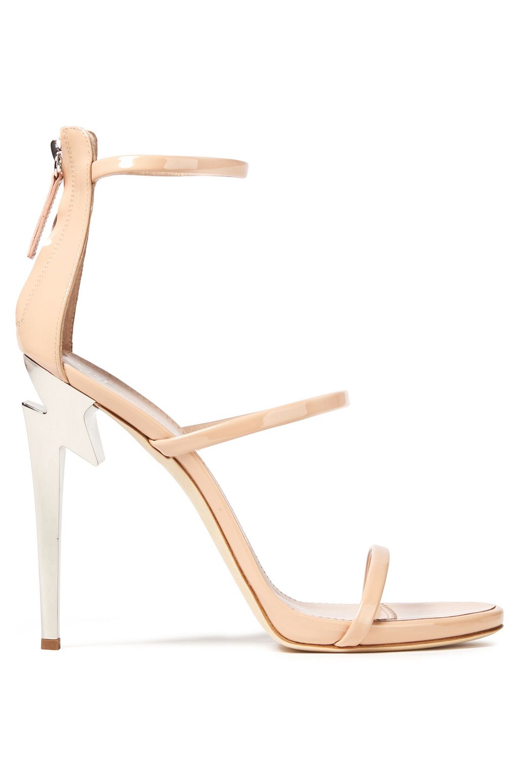 Blush Alien 115 patent-leather sandals 