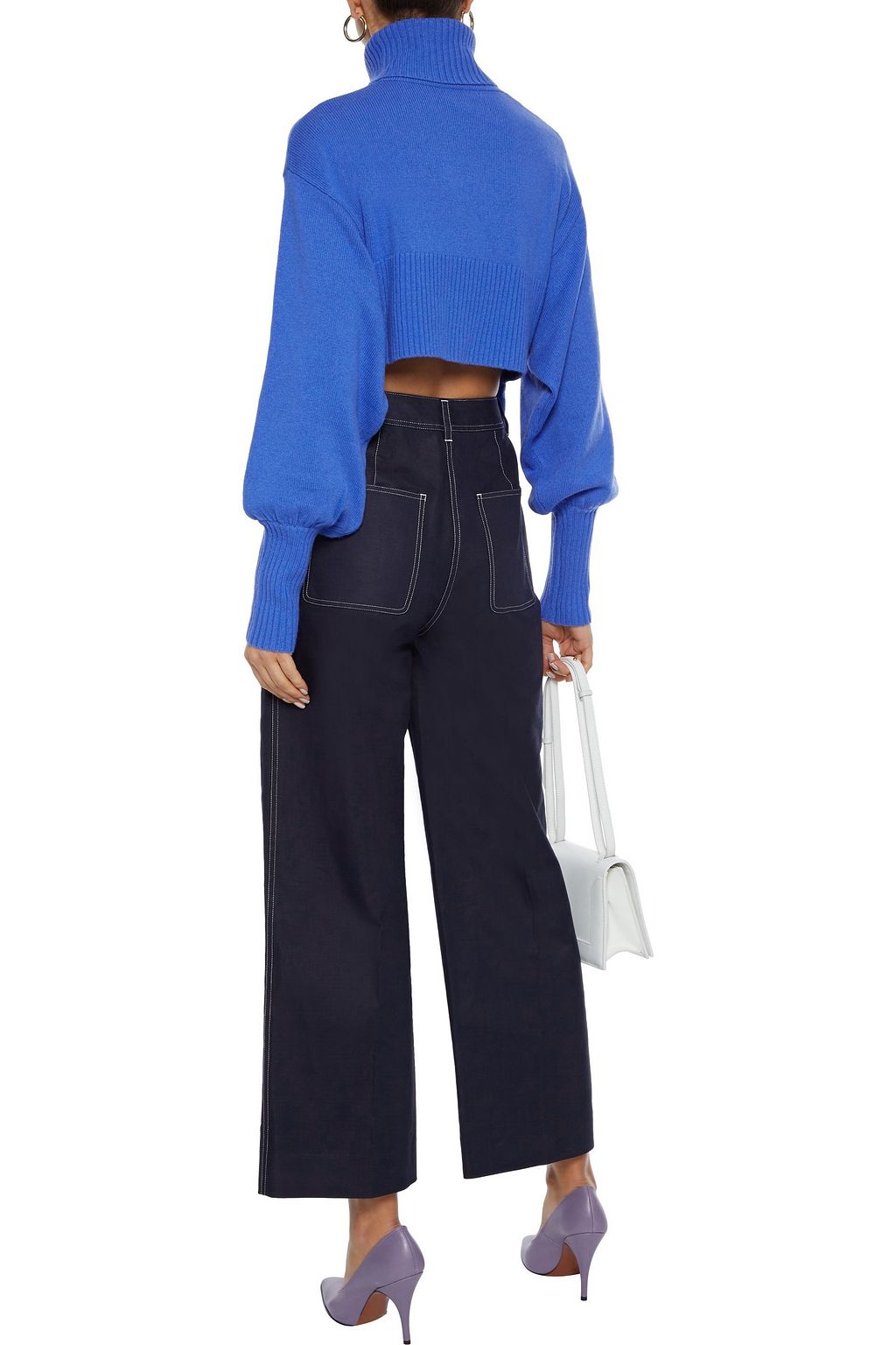 MARISSA WEBB Sloane cropped wool, yak and cashmere-blend turtleneck sweater
