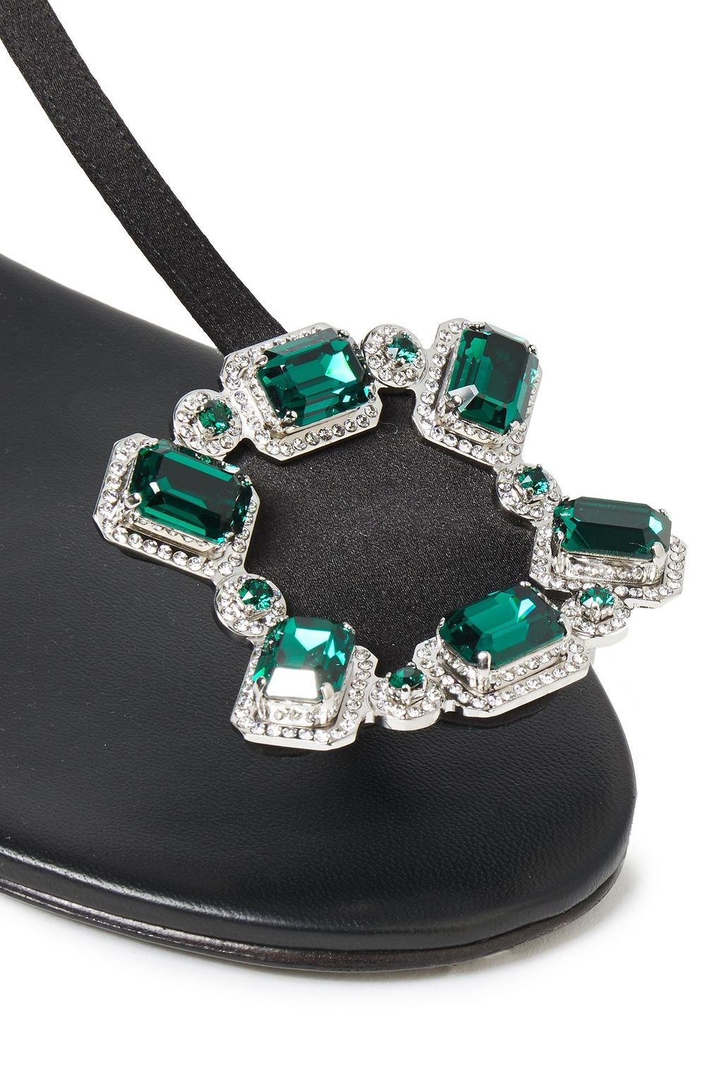 ROGER VIVIER Crystal-embellished satin sandals