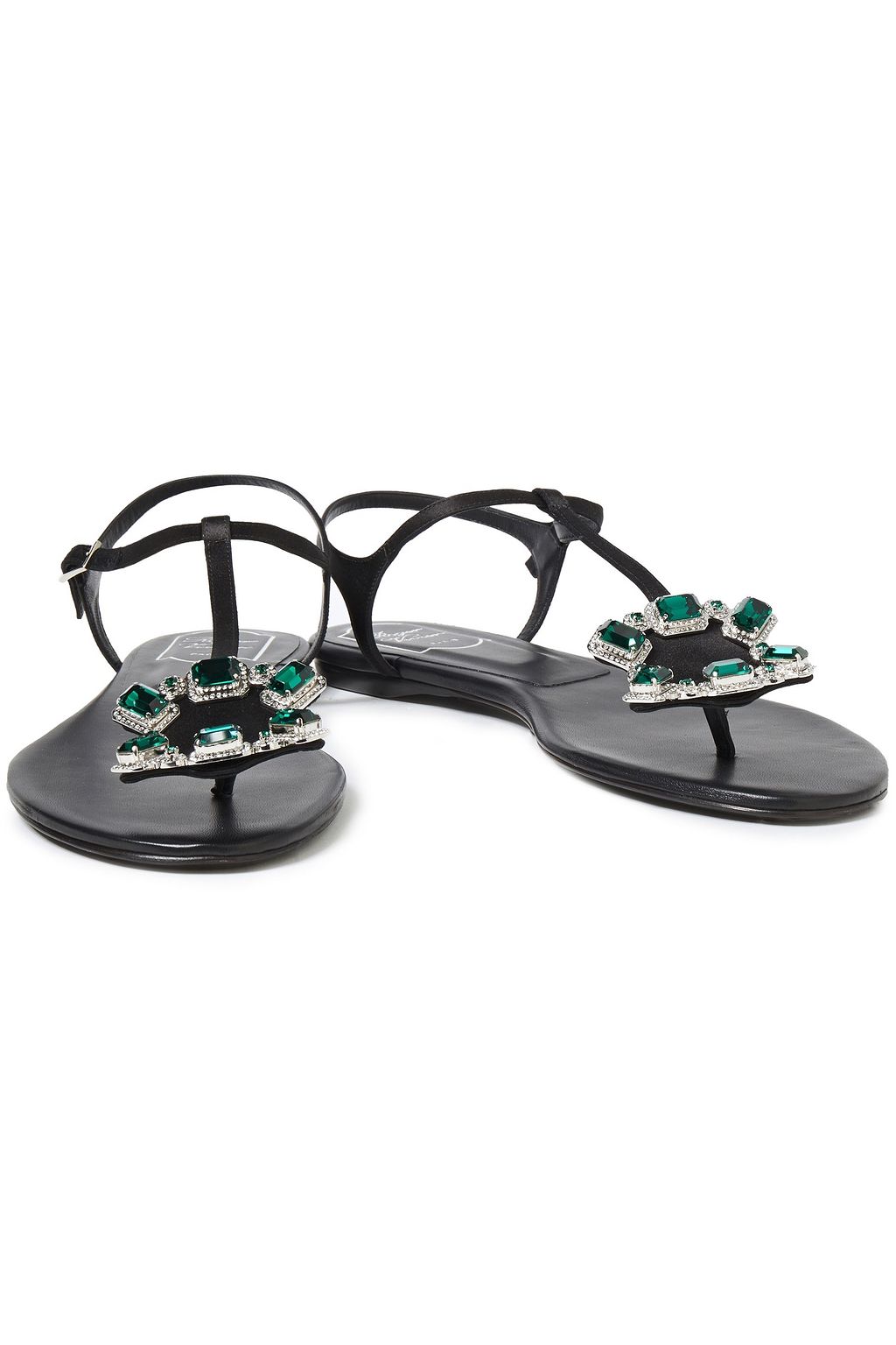 ROGER VIVIER Crystal-embellished satin sandals