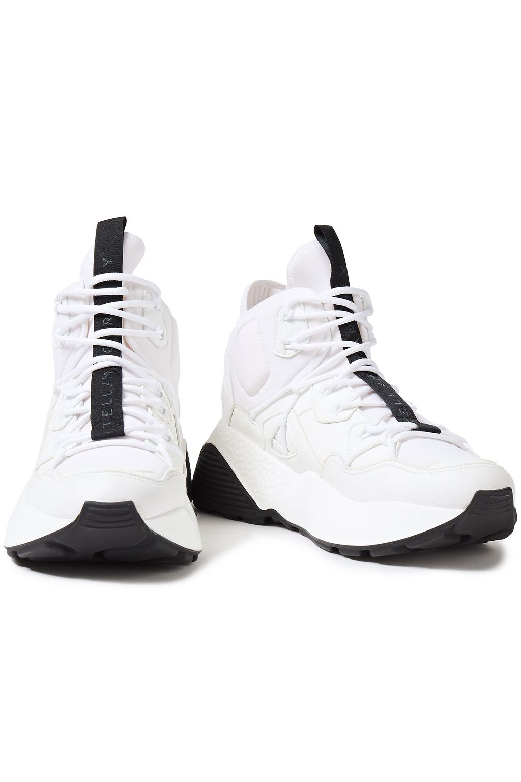 STELLA MCCARTNEY Faux leather and neoprene high-top sneakers