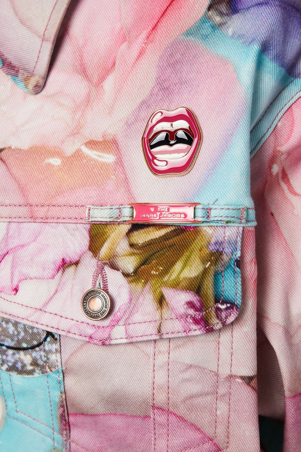 THE MARC JACOBS Embellished printed cotton-gabardine jacket