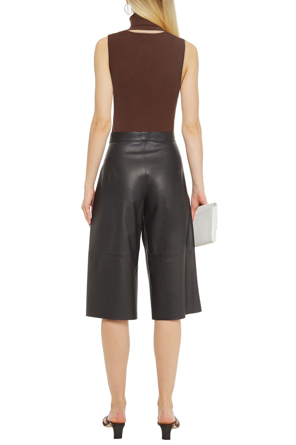 TIBI Rollkragenoberteil aus gerippter Wolle mit Cut-outs