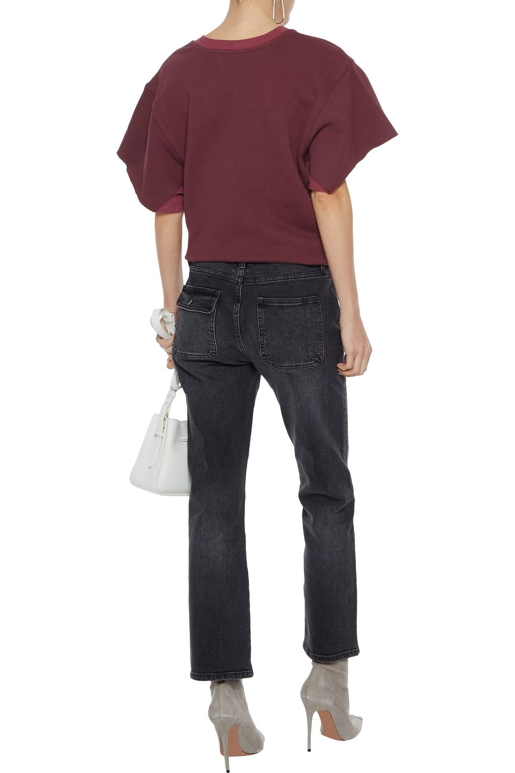 CURRENT/ELLIOTT The Pickup jersey-paneled printed French cotton-terry top
