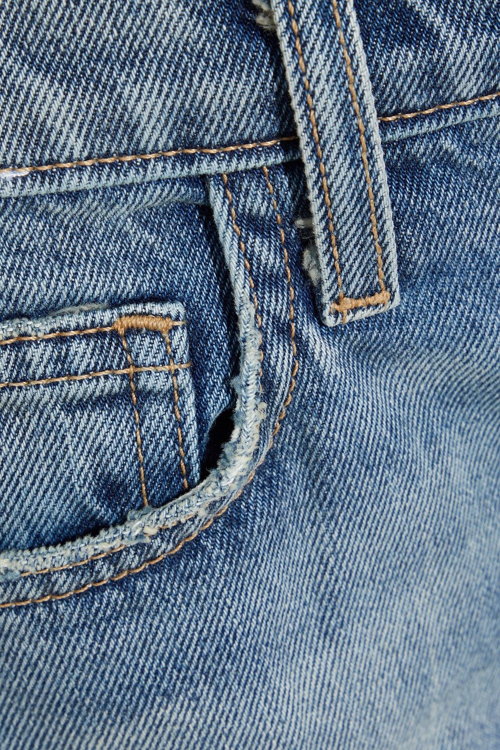 CURRENT/ELLIOTT The Poker faded mid-rise straight-leg jeans