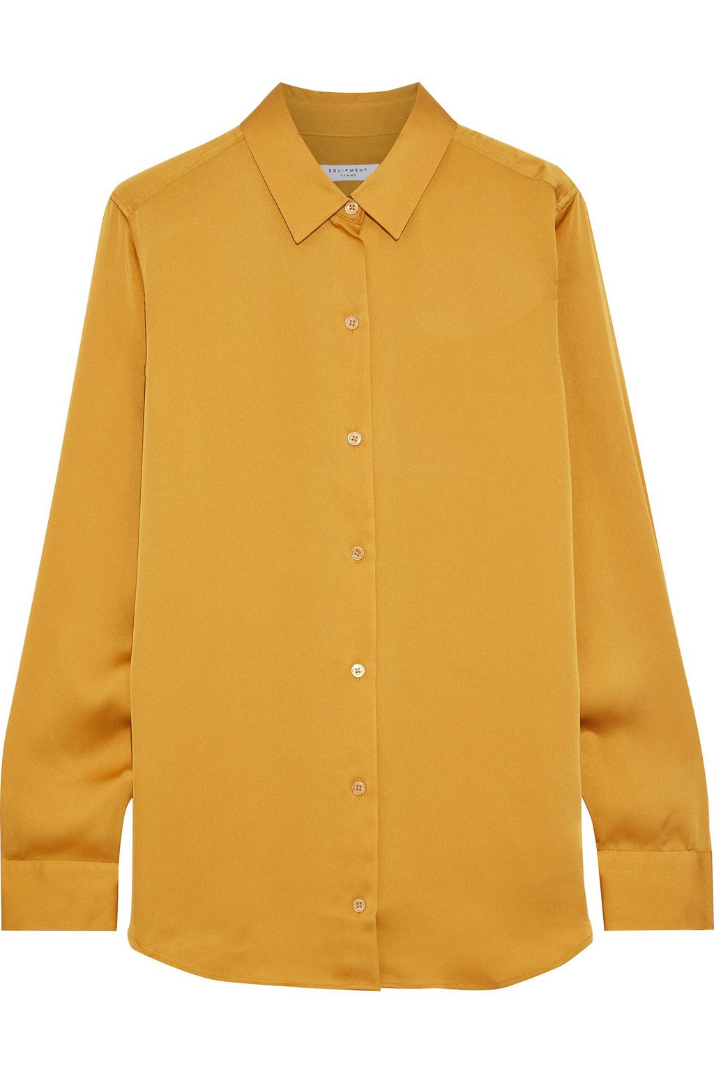 mustard satin blouse