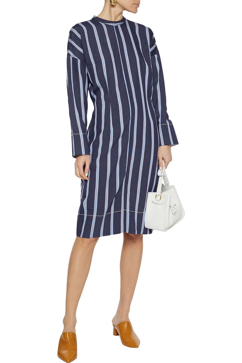 BASSIKE Striped twill dress