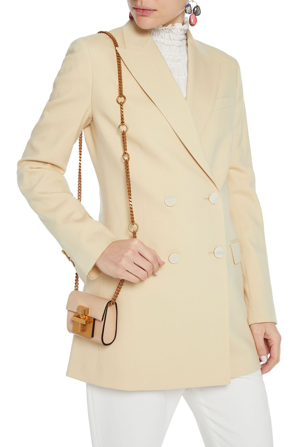 OSCAR DE LA RENTA Micro Alibi convertible leather shoulder bag