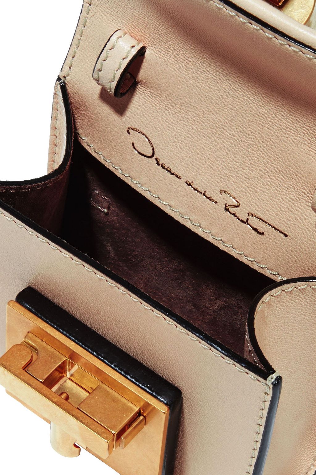 OSCAR DE LA RENTA Micro Alibi convertible leather shoulder bag