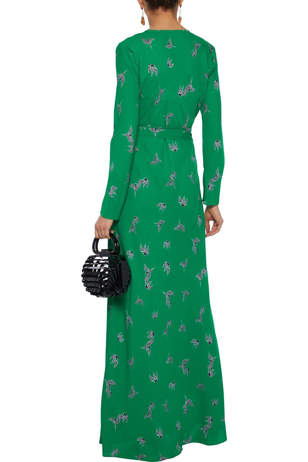 DIANE VON FURSTENBERG Peggy printed crepe de chine maxi wrap dress