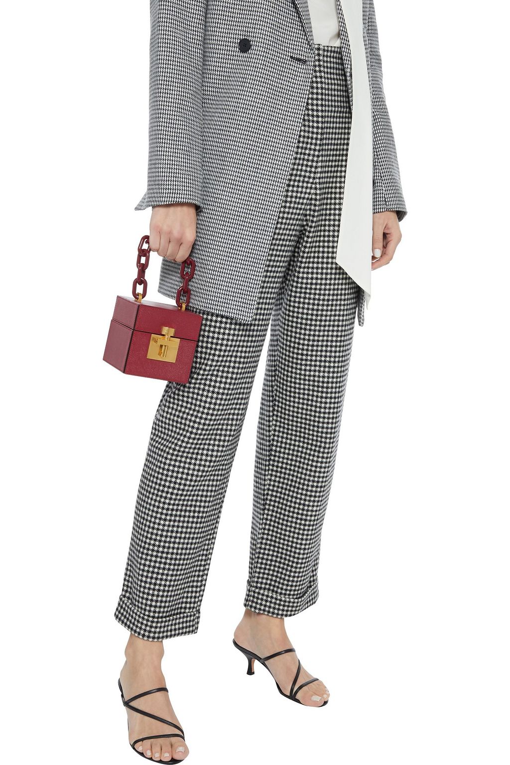 OSCAR DE LA RENTA Alibi Cube textured-leather tote