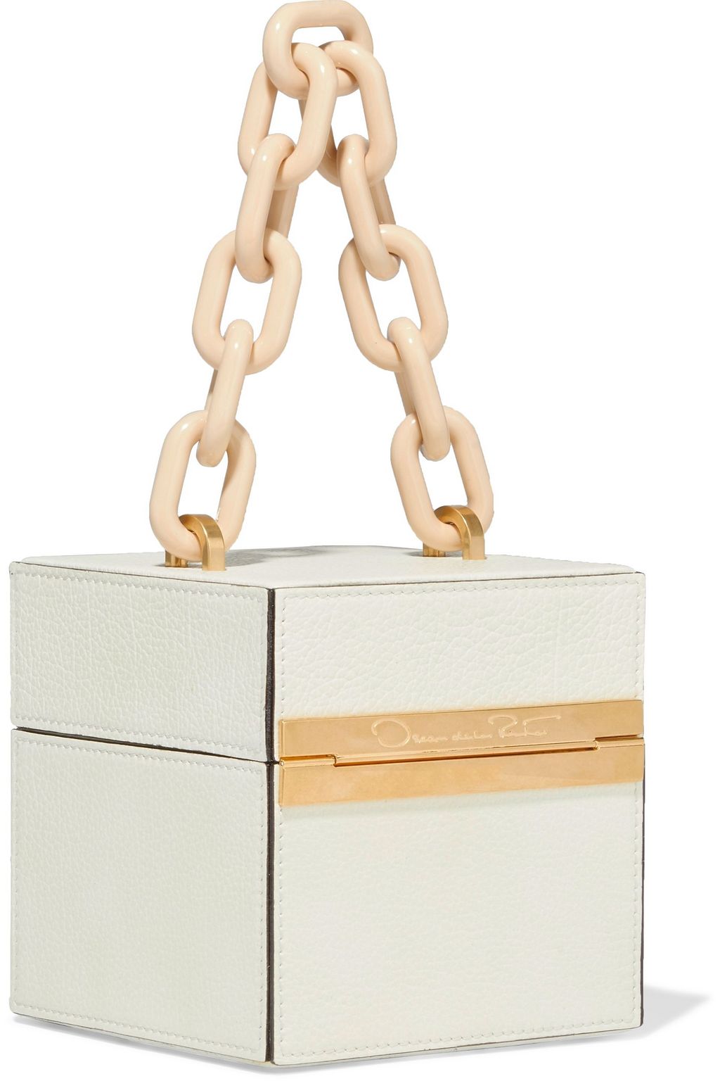 OSCAR DE LA RENTA Alibi Cube textured-leather tote