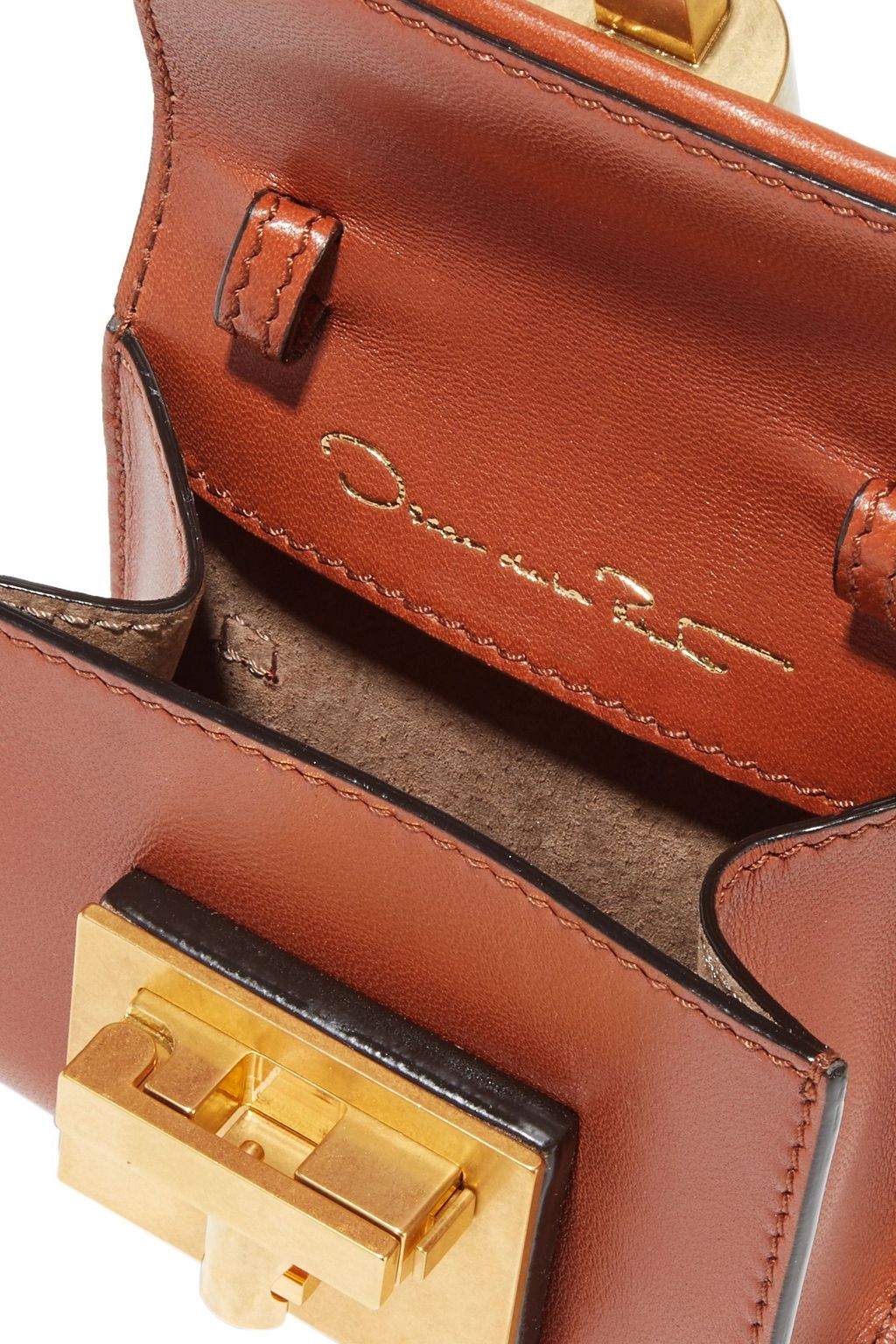 OSCAR DE LA RENTA Micro Alibi convertible leather shoulder bag