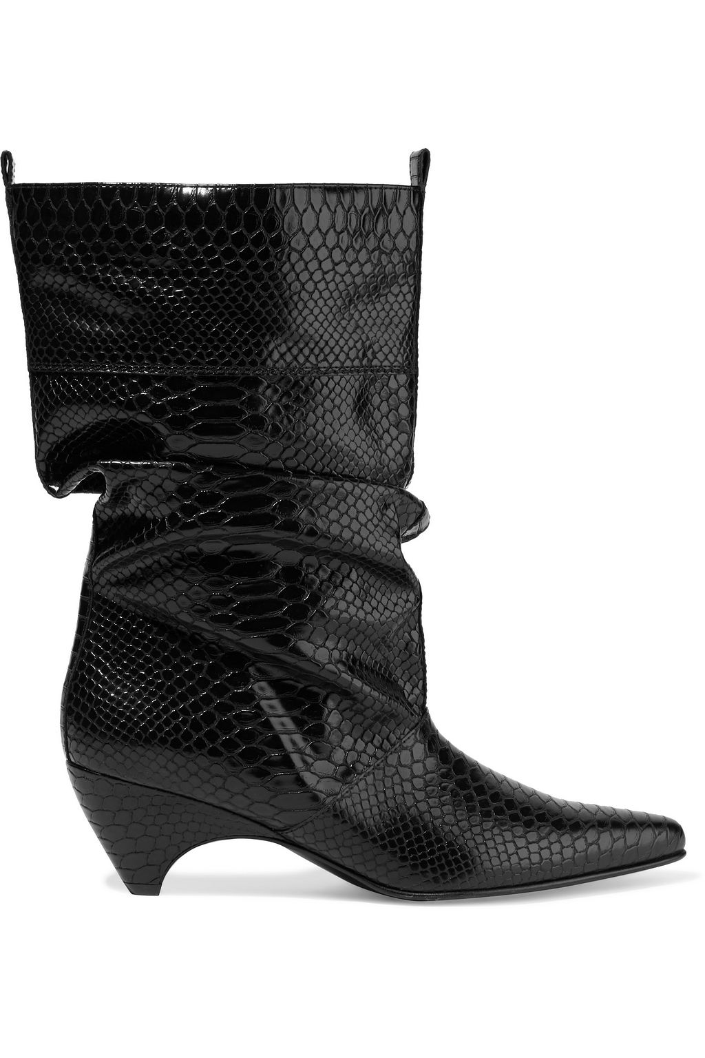 snake leather boots