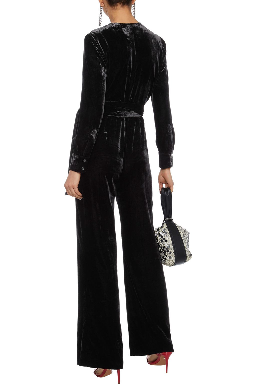 diane von furstenberg velvet jumpsuit