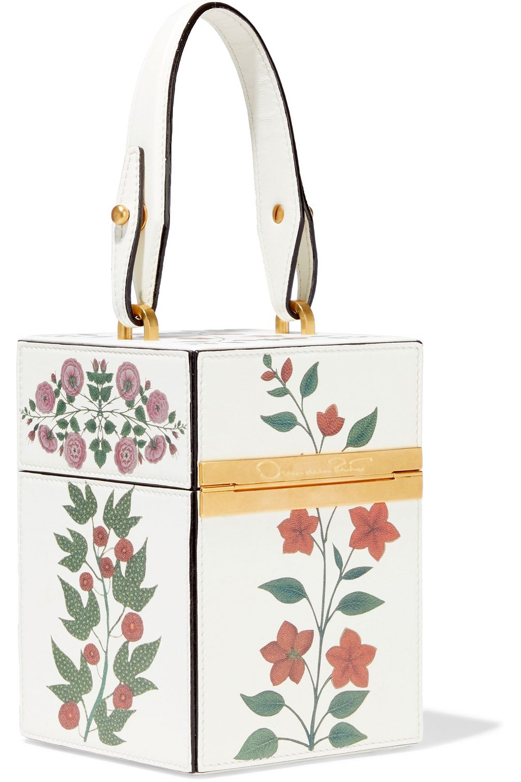 OSCAR DE LA RENTA Mini Alibi printed leather shoulder bag