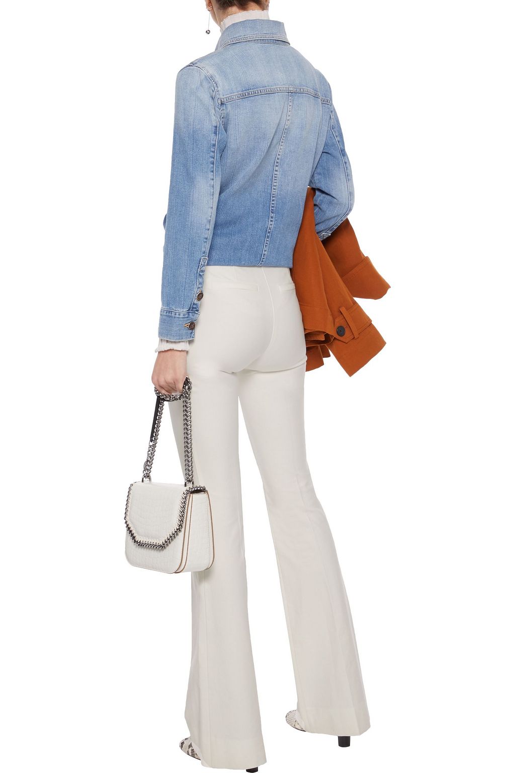 DEREK LAM 10 CROSBY Crosby stretch-cotton twill flared pants