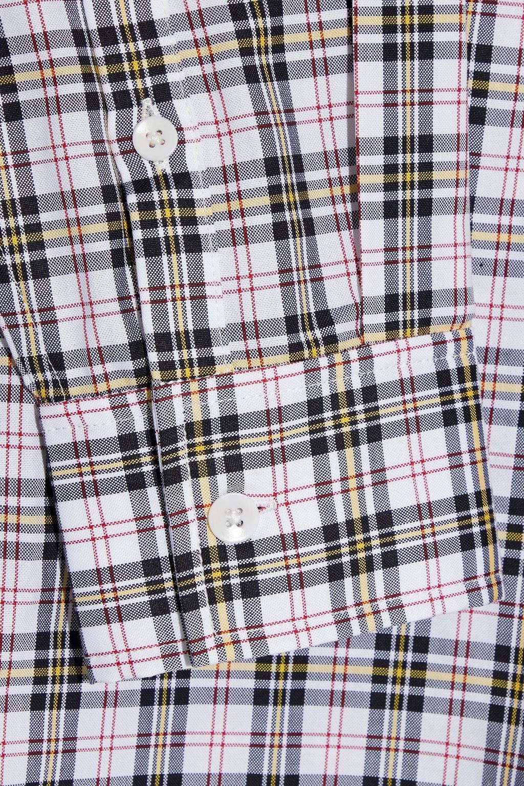 TIBI Kingston tie-neck checked cotton shirt