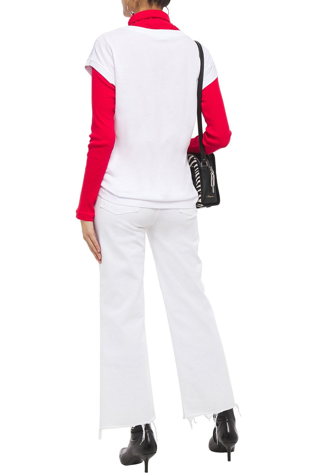 LOVE MOSCHINO Embellished printed cotton-jersey T-shirt